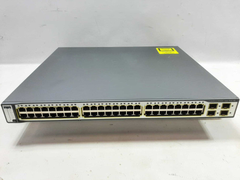 CISCO WS-C3750G-48PS-S 48-Port Gigabit Layer 3 POE Switch, FACTORY RESET ~