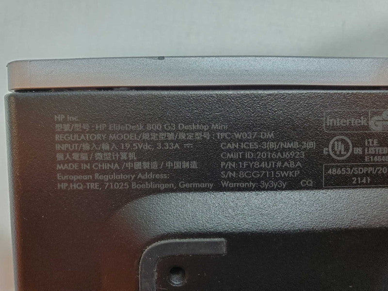 HP EliteDesk 800 G3 Mini i5-7500T No Ram, No HDD *AS IS* [Read Description] (