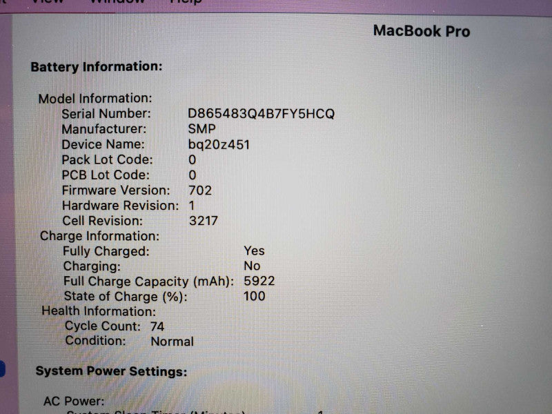 Apple MacBook Pro 13-inch RETINA Early 2015 i5-5257U@2.7 GHz 16GB DDR3 250 SSD (