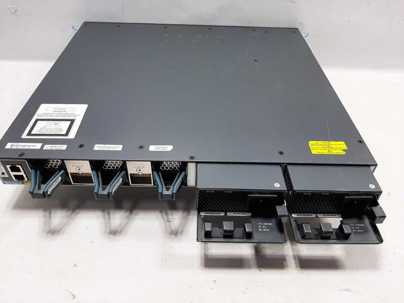 CISCO WS-C3650-48FS-S 48 Port Gigabit PoE+ Switch 2x 1025WAC PWR, FCTY RESET ~
