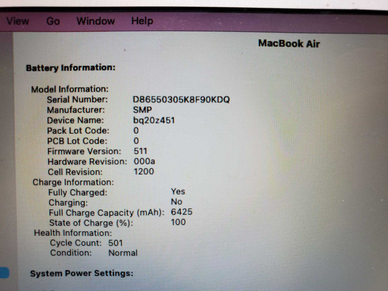 Apple MacBook Air 13\\" E.2015 Core i5-5250U @ 1.6 GHz 8GB DDR3 250GB SSD (