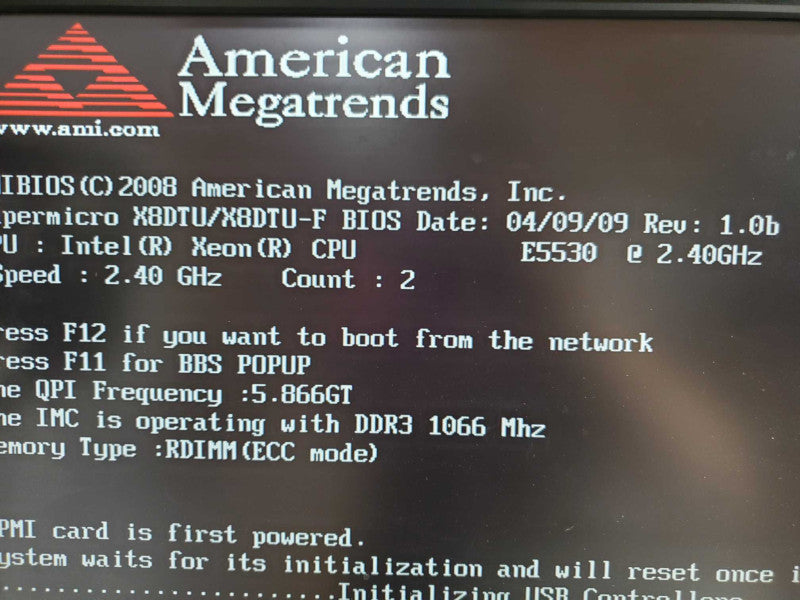 Supermicro X8DTU 1U Server 2x PSU, E5530 2.4GHz 24GB DDR3 AOC-USAS-S4i RAID |