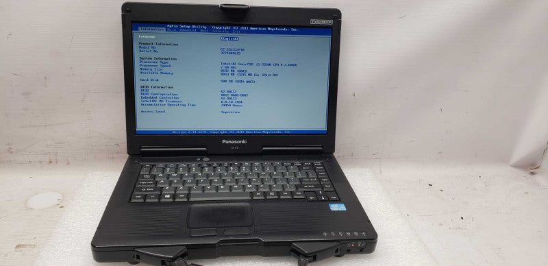Panasonic CF-53 14in toughbook I5-3320M @ 2.60ghz / 8gb ram / see notes #