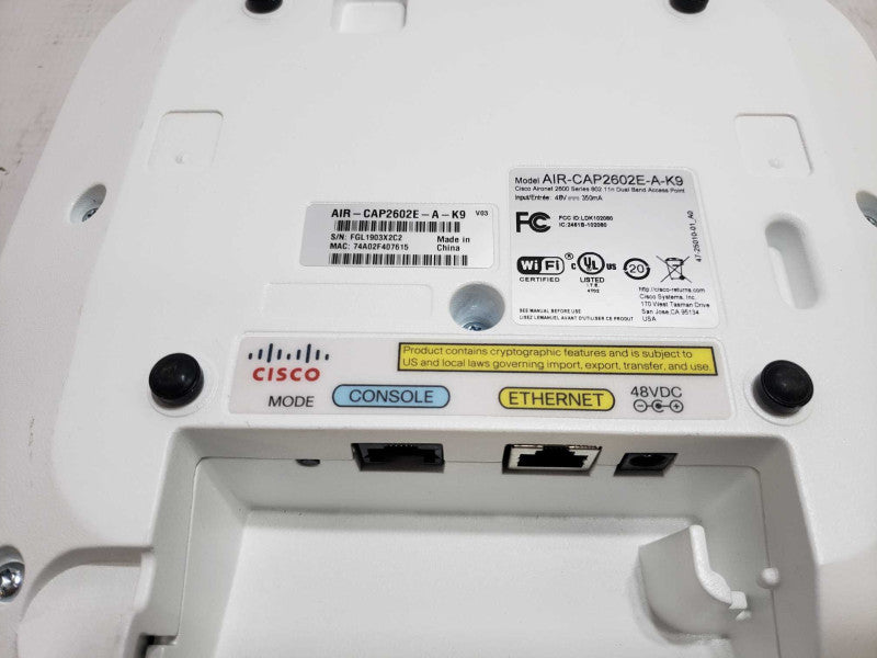 Cisco Air-Cap2602E-A-K9 Wireless Access Point [
