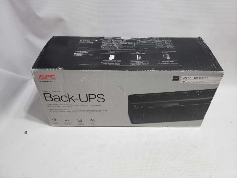 APC Back-UPS BE Series 900VA Desktop Battery Backup open Box [
