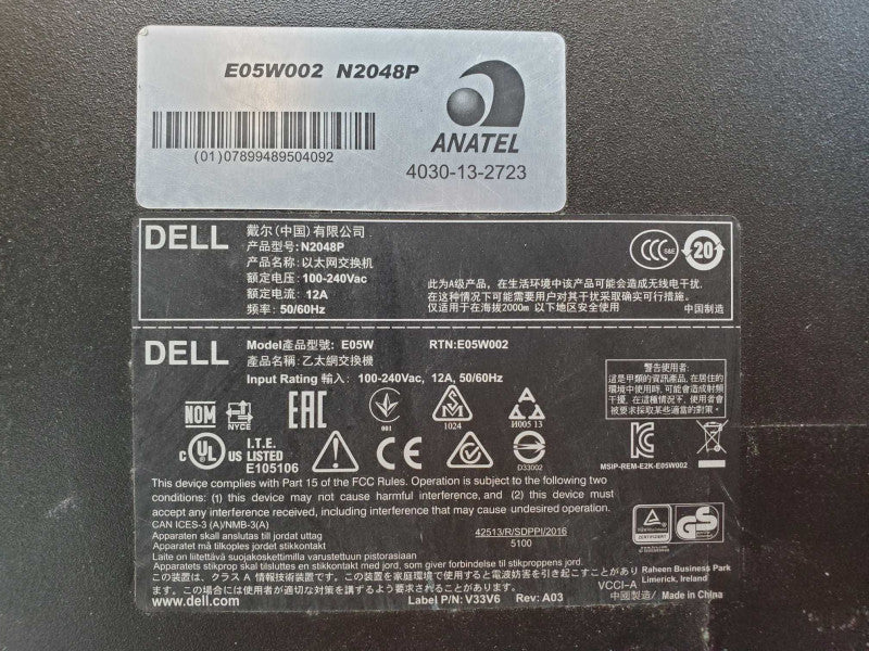 Dell Networking N2048P 48-Port PoE Layer 3 Managed Gigabit Switch, 2xSFP+ (
