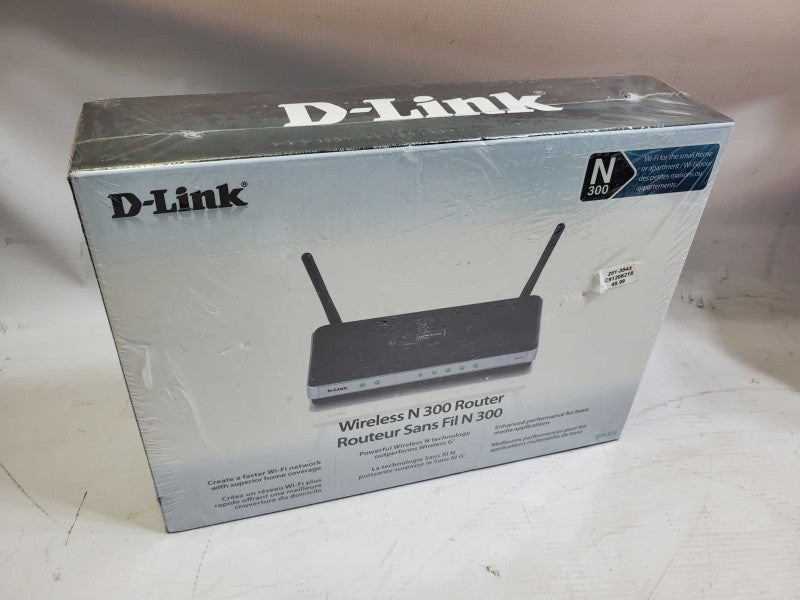 D-LINK WIRELESS N300 ROUTER DIR-615 SMALL HOME OR APARTMENT WIFI )