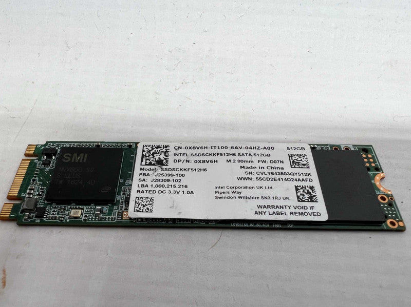 Intel 512GB SATA M.2 SSD (2280 physical size) QTY  -