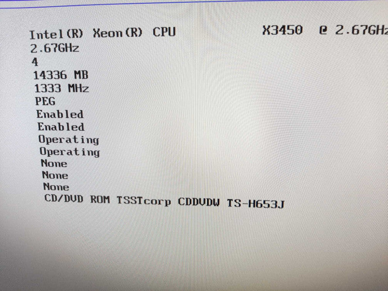 Lenovo TS200v, Xeon x3450 2.67GHz QC/14GB, NO HDDs ~