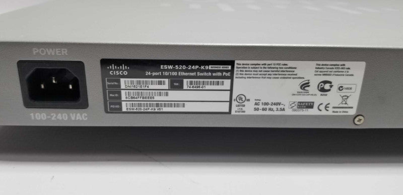Cisco ESW-520-24P-K9 24 Port Gigabit Switch=