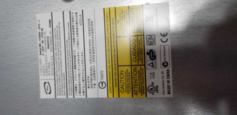 Cisco Catalyst WS-C2960G-24TC-L 24Ports RackMountable Switch=