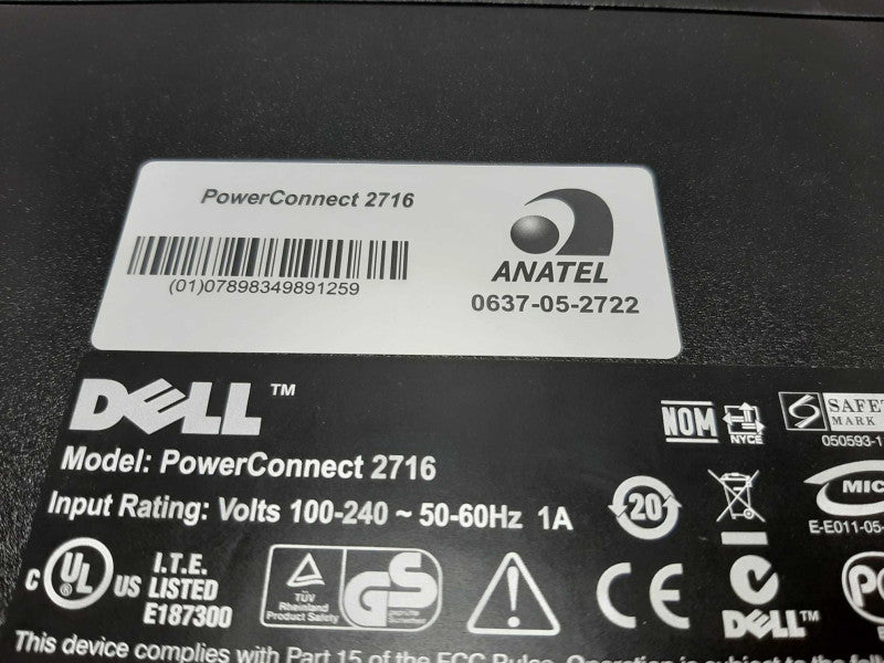 Dell PowerConnect 2716 16-Port 10/100/1000 Gigabit Ethernet Switch ~