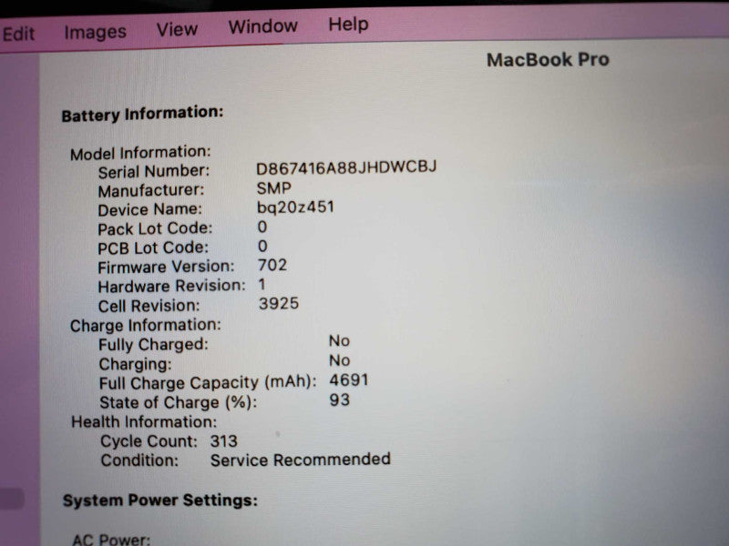 Apple Macbook Pro 2017 15\\" A1707 Core i7-7700HQ 2.8GHz 16GB 250GB SSD (