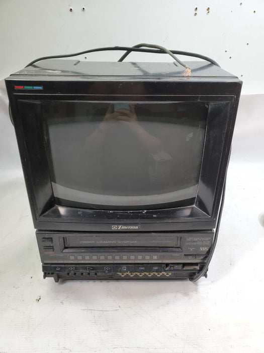 Vintage Emerson VCT-120 10\\" Retro Gamer Television With Built In VCR for Parts )