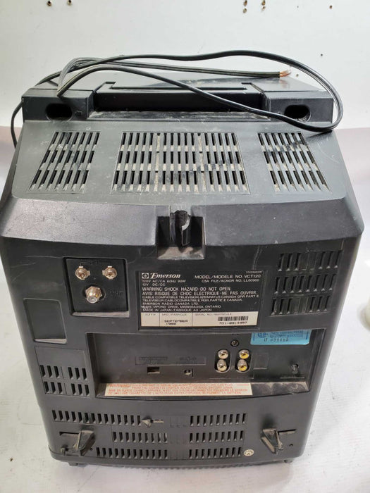 Vintage Emerson VCT-120 10\\" Retro Gamer Television With Built In VCR for Parts )