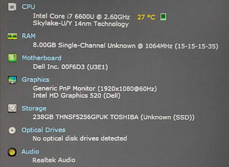 Dell Latitude 7480 i7-6600U 2.6GHz 8GB RAM 256GB SSD 14\\" |