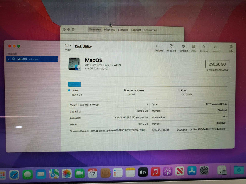 Apple MacBook Air 13\\" E.2015 Core i7-5650U @ 2.2 GHz 8GB DDR3 250GB SSD *READ* (