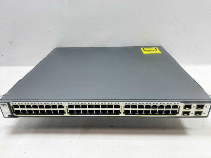 Cisco WS-C3750G-48TS-S 48 Port Gigabit Switch, FACTORY RESET ~