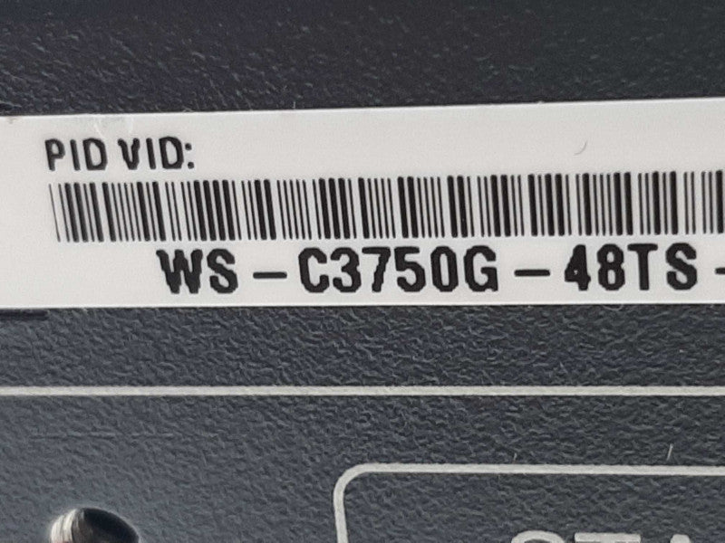 Cisco WS-C3750G-48TS-S 48 Port Gigabit Switch, FACTORY RESET ~