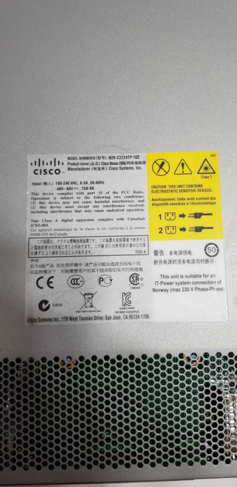 Cisco N2K-C224TP-1GE 24 Port Switch with 2x PSU=