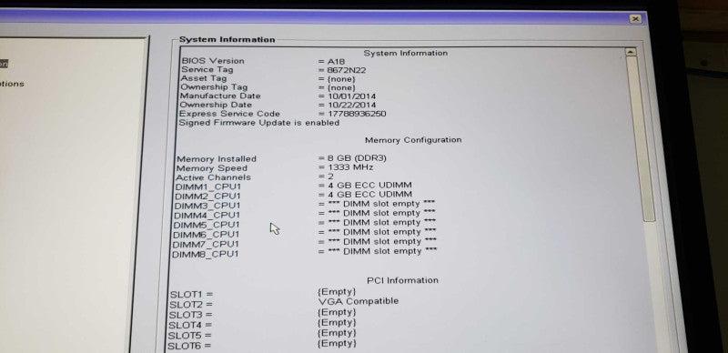 Dell precision T3610 Xeon E5-1607 V2 @ 3.00ghz / 8gb ram / NVS 310 quadro #