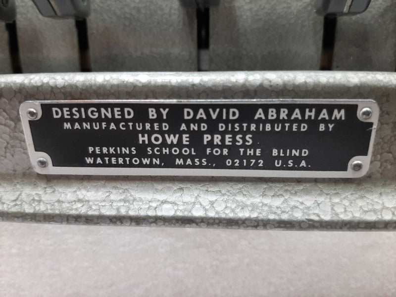 Classic Perkins Brailler American Printing House for Blind By David Abraham ~