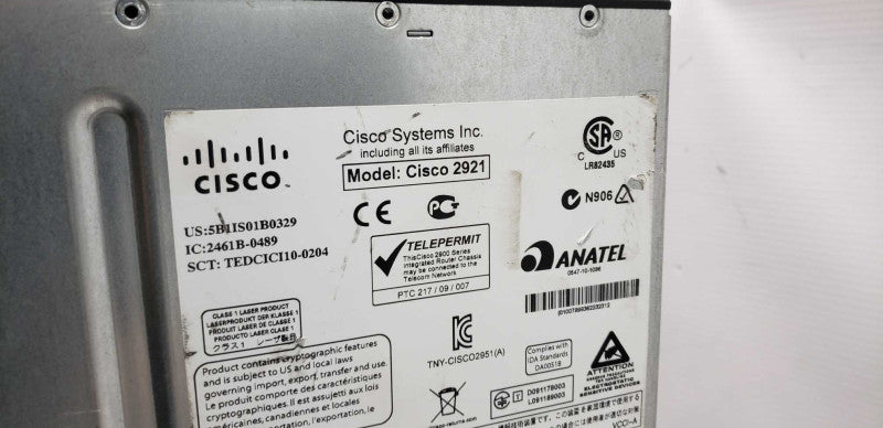 CISCO 2900 series integrated service router 2921 / factory reset #