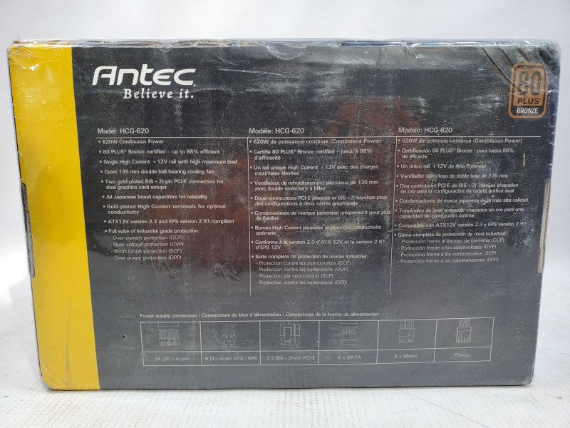 Antec 620W PSU - High Current Gamer M - Model HCG-620M 80 PLUS Bronze (