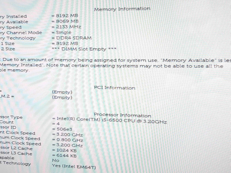 Dell OptiPlex 7440 AIO i5-6500 3.2GHz QC/8GB RAM, NO HDDs ~