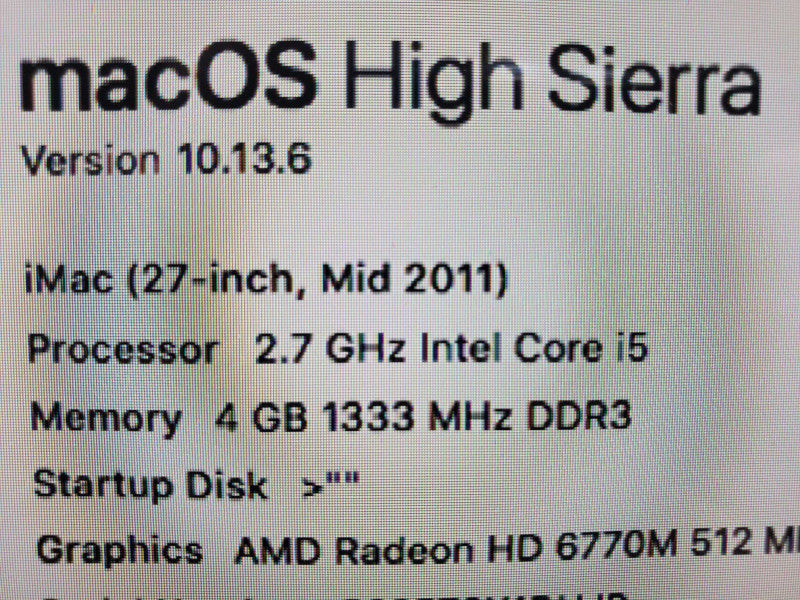 iMac 27\\"  M.2011 A1312, i5 2.7GHz/4GB, Radeon HD 6770M, 1TB HDD (Wiped) Crack |