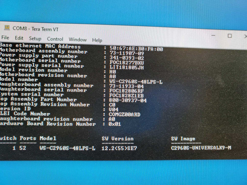 Cisco Catalyst 2960S WS-C2960S-48LPS-L V02 Gigabit Managed Switch _ Reset )