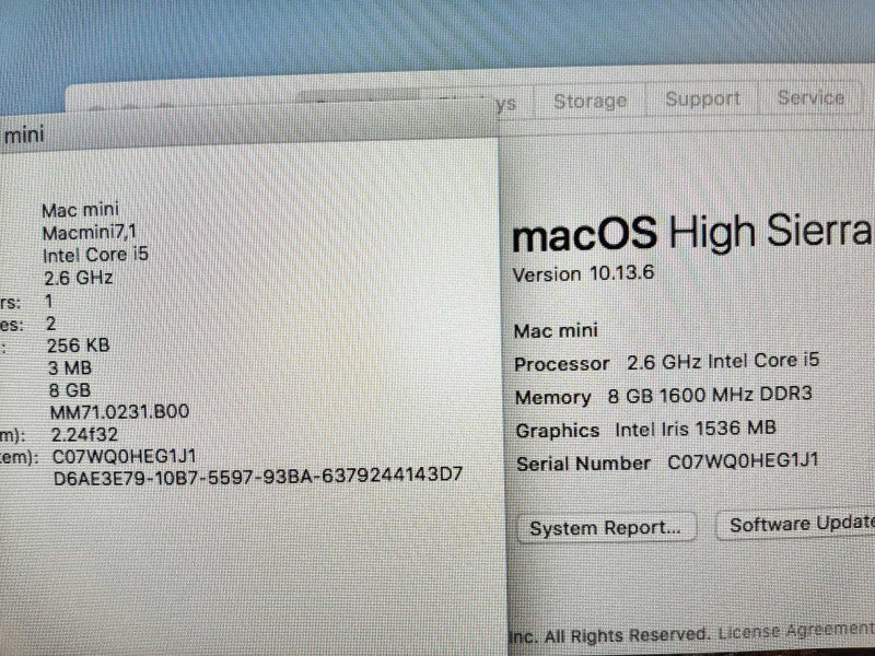 Mac mini - L.2014 A1347, Core i5-4278U 2.6GHz/8GB, Intel Iris, NO HDDs, READ* ~
