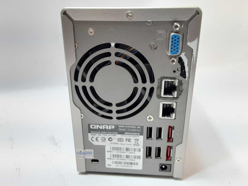 QNAP VS-2004 Pro 2-Bay NAS with 2x 2TB HDDs, No Power Adapter, Read _