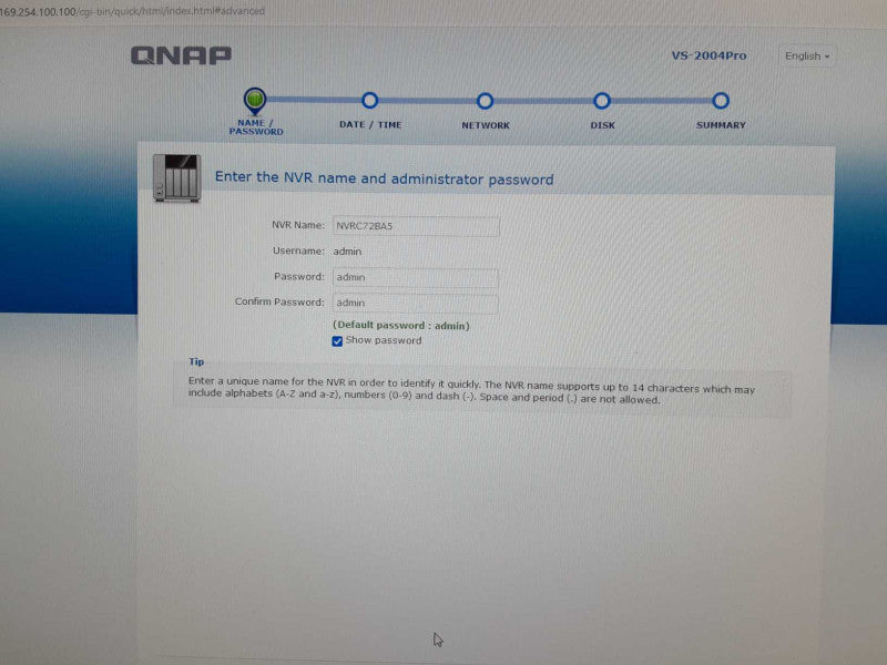 QNAP VS-2004 Pro 2-Bay NAS with 2x 2TB HDDs, No Power Adapter, Read _