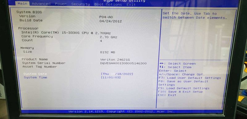 Acer Z4621G AiO i5-3330S @ 2.70ghz / 8gb ram / 21.5in / 1920 x 1080 #