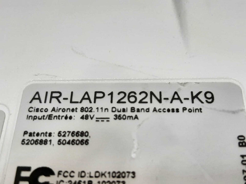 Cisco Aironet AIR-LAP1262N-A-K9 802.11n Dual Wireless Access PointOpens in a n ~