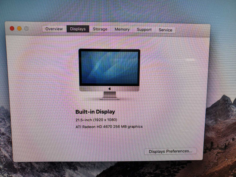 Apple iMac A1311 21.5\\" Core i3-540 @3.06GHz 4GB 500G HDD HD 4670M 256MB )