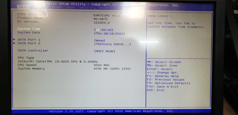 MSI MS-AA72 AiO i3-3220 @ 3.30ghz / 4gb ram / 20\\"  #