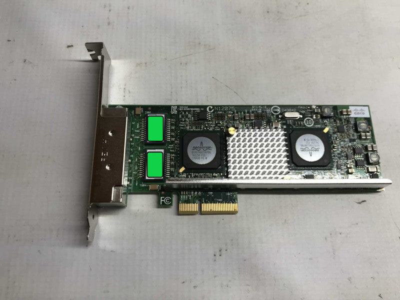 Cisco Broadcom PCI-E 4 Port GBit Network Card Full Height N12075 $