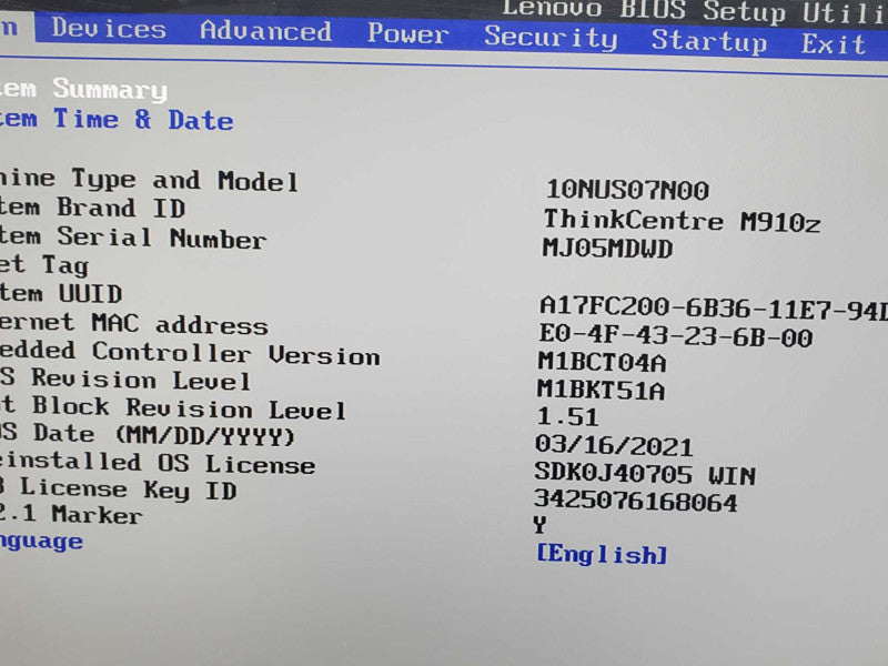Lenovo M910z ThinkCentre AiO i5-6500 16GB DDR4 No HDD |