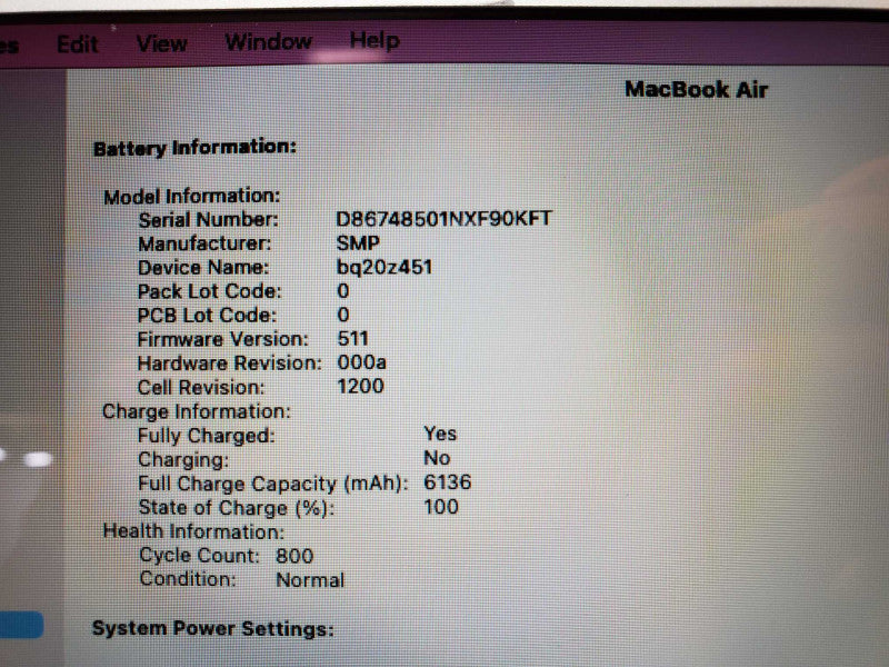 Apple MacBook Air 13\\" 2017 Core i5-5350U @ 1.8 GHz 8GB DDR3 250GB SSD (