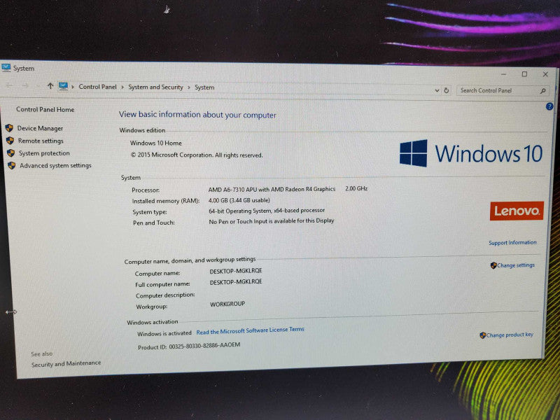 LENOVO IDEACENTRE AIO 300-23ACL 23\\" Radeon R4 2.0GHZ/4GB (