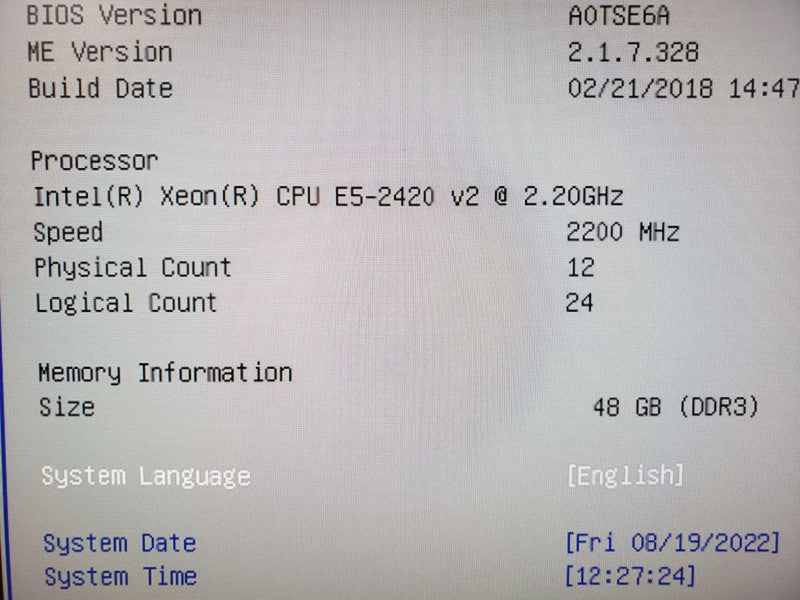 Lenovo ThinkServer RD340 1U 2x Xeon E5-2420v2@2.2Ghz 48GB DDR3 No HDD No RAID [
