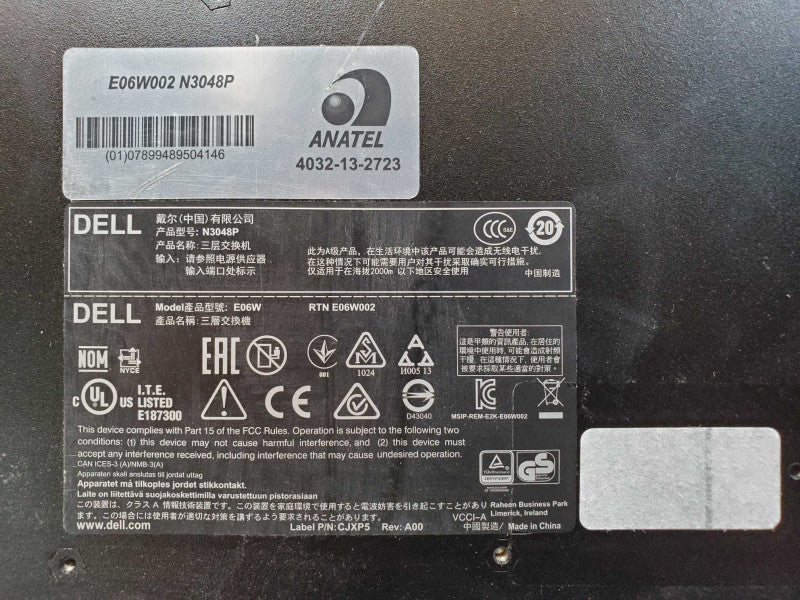 Dell N3048P 48x Gig PoE with 2x SFP+, Dual Power Supply Switch (