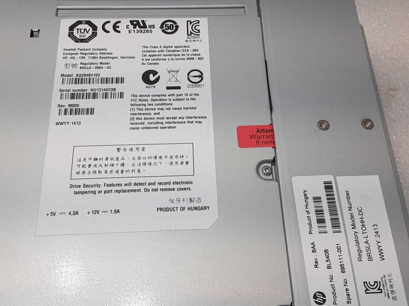 HP BRSLA-0904-DC Internal Tape Drive LTO5 HH SAS 695111-001 _