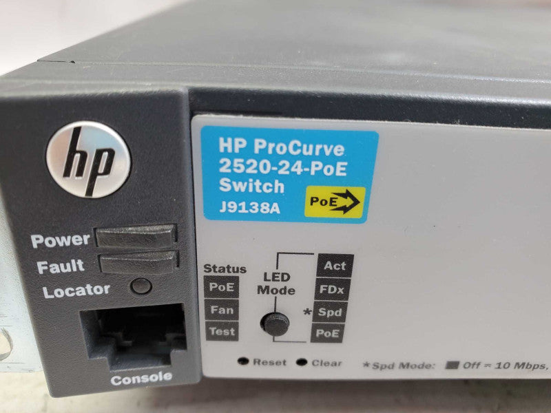 HP J9138A 2520-24-PoE Switch Switch - 24 port PoE Ethernet Managed Switch  )