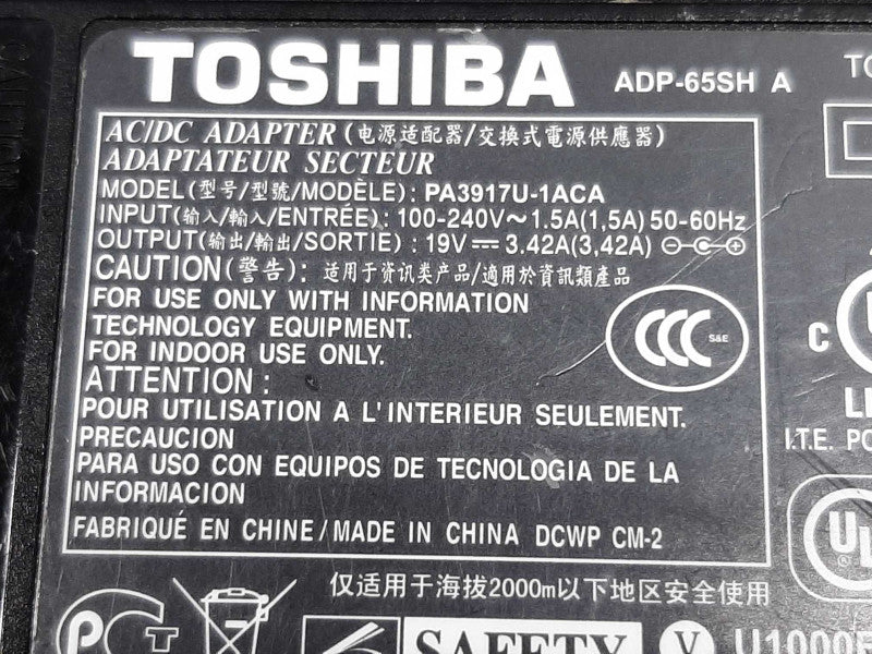 Toshiba PA3917U-1ACA Laptop\\'s Power Adapter AC Adapter. ~