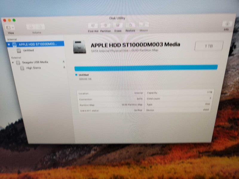 Apple iMac A1419 27\\" i5 2.9GHz 8GB DDR3 1TB HDD (Wiped) |