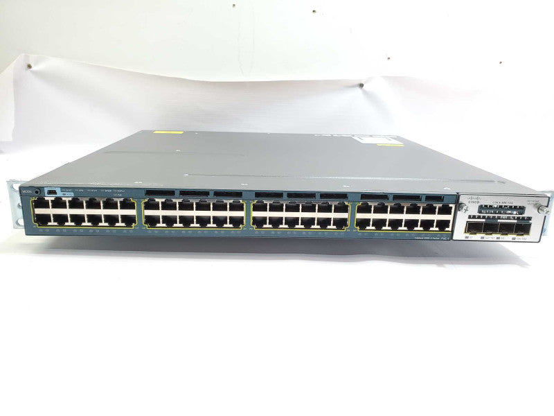 Cisco WS-C3560X-48P-S 48Port PoE+ Gigabit Switch W/C3KX-NM-10G & 2x PSU )