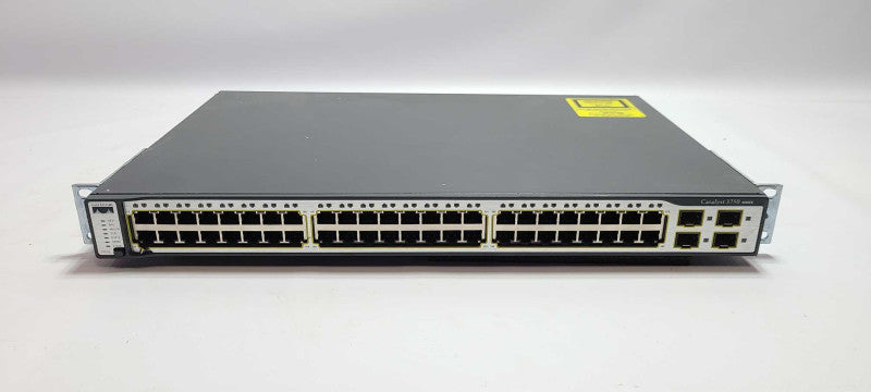 Cisco Catalyst (WS-C3750-48PS-S V) 48-Ports PoE Rack-Mountable Switch Managed $
